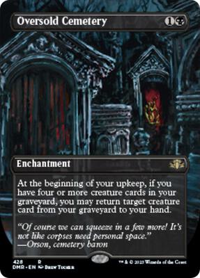Oversold Cemetery (Borderless) card from Dominaria Remastered