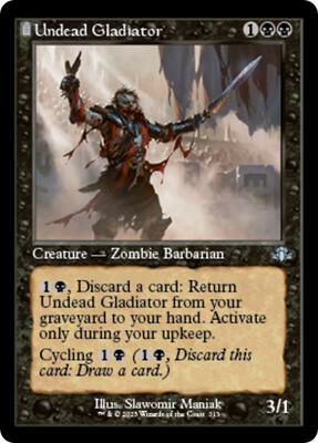 Undead Gladiator (Retro Frame) card from Dominaria Remastered
