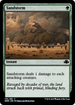 Sandstorm card from Dominaria Remastered