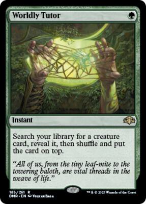 Worldly Tutor card from Dominaria Remastered