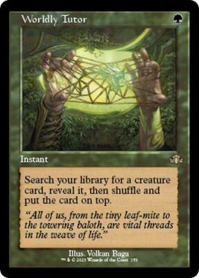 Worldly Tutor (Retro Frame) card from Dominaria Remastered