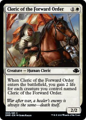 Cleric of the Forward Order card from Dominaria Remastered