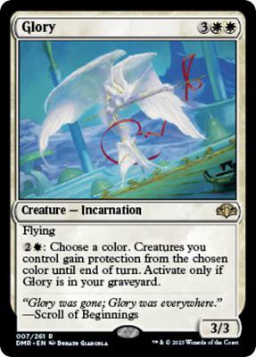 Glory card from Dominaria Remastered