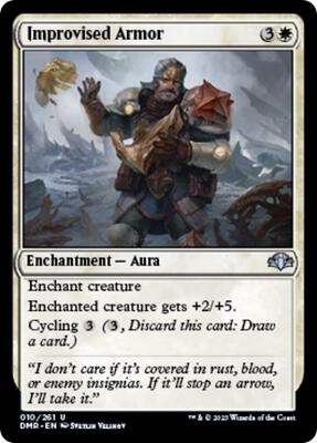 Improvised Armor card from Dominaria Remastered