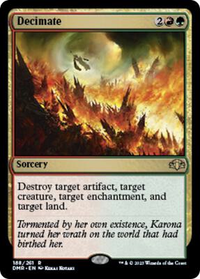 Decimate card from Dominaria Remastered