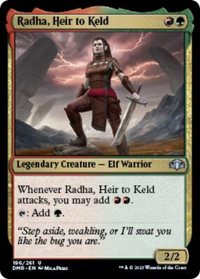 Radha, Heir to Keld card from Dominaria Remastered