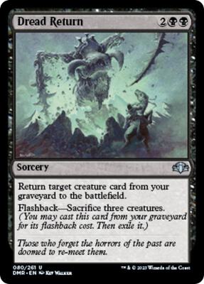 Dread Return card from Dominaria Remastered