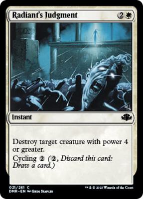 Radiant's Judgment card from Dominaria Remastered