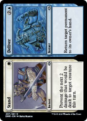 Stand // Deliver card from Dominaria Remastered