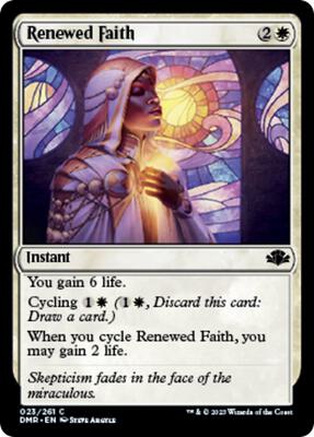Renewed Faith card from Dominaria Remastered