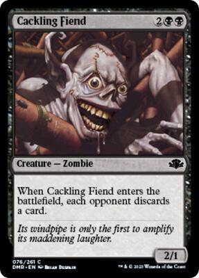 Cackling Fiend card from Dominaria Remastered