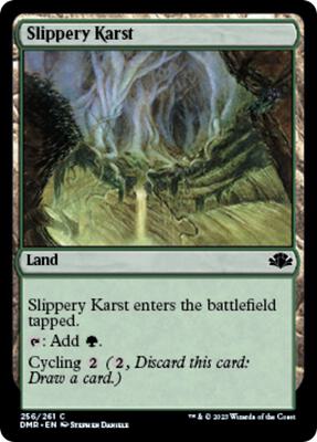 Slippery Karst card from Dominaria Remastered