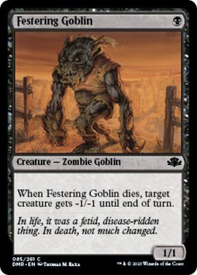 Festering Goblin card from Dominaria Remastered