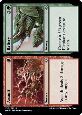 Assault // Battery card from Dominaria Remastered