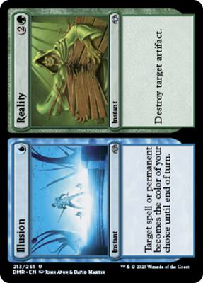 Illusion // Reality card from Dominaria Remastered