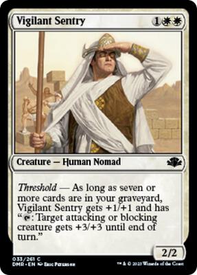 Vigilant Sentry card from Dominaria Remastered