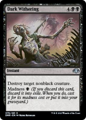 Dark Withering card from Dominaria Remastered