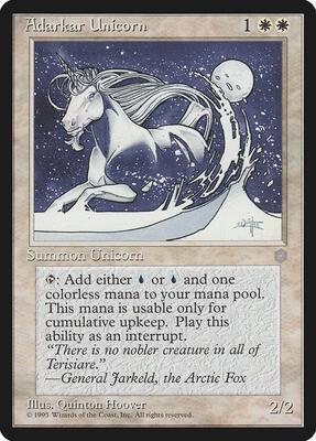 Adarkar Unicorn card from Ice Age
