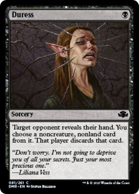 Duress card from Dominaria Remastered