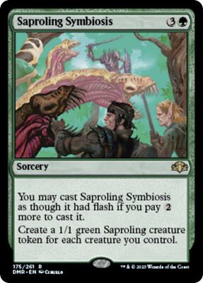 Saproling Symbiosis card from Dominaria Remastered