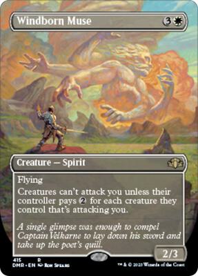 Windborn Muse (Borderless) card from Dominaria Remastered