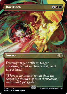 Decimate (Borderless) card from Dominaria Remastered