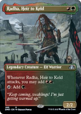 Radha, Heir to Keld (Borderless) card from Dominaria Remastered