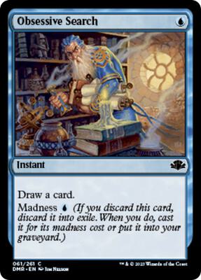Obsessive Search card from Dominaria Remastered