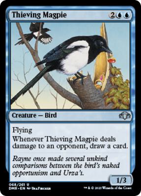 Thieving Magpie card from Dominaria Remastered