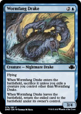 Wormfang Drake card from Dominaria Remastered