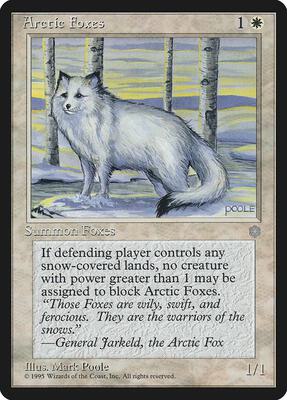 Arctic Foxes card from Ice Age