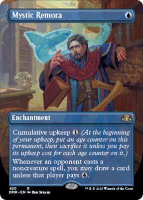 Mystic Remora (Borderless) card from Dominaria Remastered