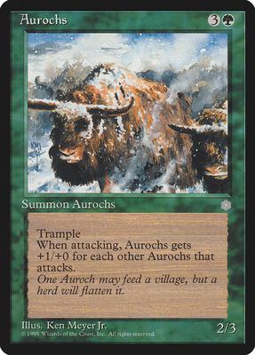 Aurochs card from Ice Age