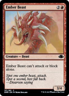Ember Beast card from Dominaria Remastered