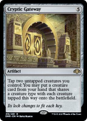 Cryptic Gateway card from Dominaria Remastered