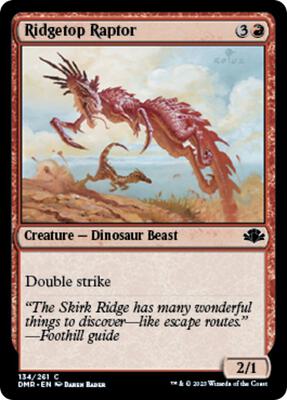 Ridgetop Raptor card from Dominaria Remastered