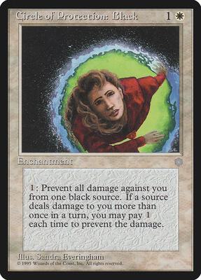 Circle of Protection: Black card from Ice Age