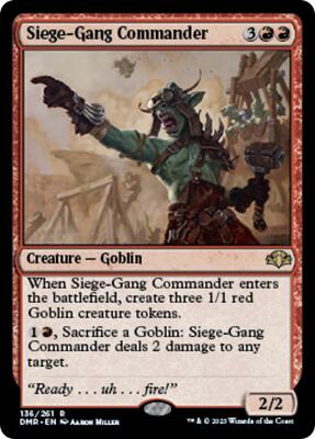 Siege-Gang Commander card from Dominaria Remastered