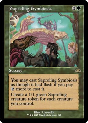 Saproling Symbiosis (Retro Frame) card from Dominaria Remastered