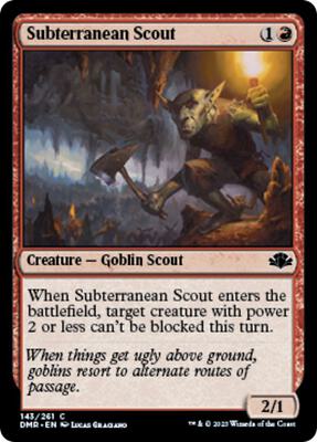Subterranean Scout card from Dominaria Remastered
