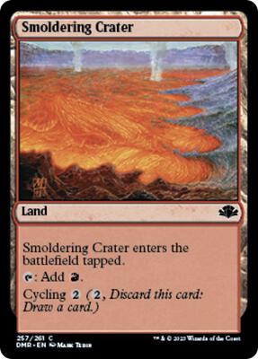 Smoldering Crater card from Dominaria Remastered