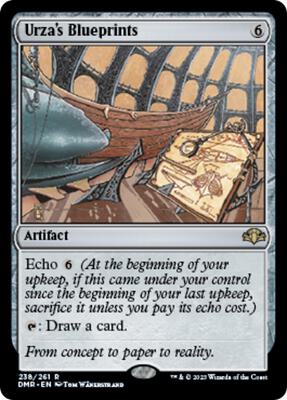 Urza's Blueprints card from Dominaria Remastered