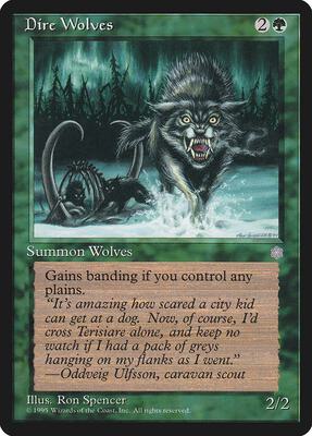 Dire Wolves card from Ice Age