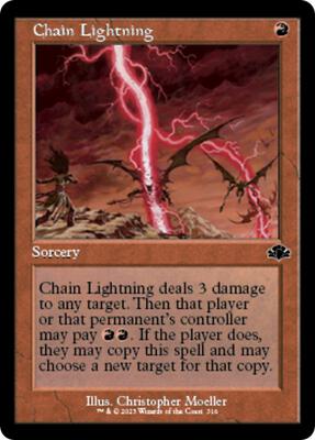 Chain Lightning (Retro Frame) card from Dominaria Remastered