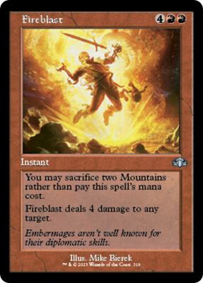 Fireblast (Retro Frame) card from Dominaria Remastered