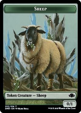 Sheep Token card from Dominaria Remastered