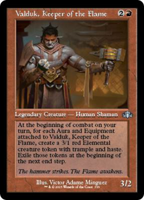 Valduk, Keeper of the Flame (Retro Frame) card from Dominaria Remastered