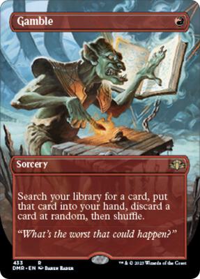 Gamble (Borderless) card from Dominaria Remastered