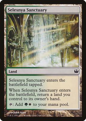 Selesnya Sanctuary card from Duel Decks: Knights vs. Dragons