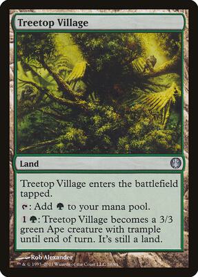 Treetop Village card from Duel Decks: Knights vs. Dragons